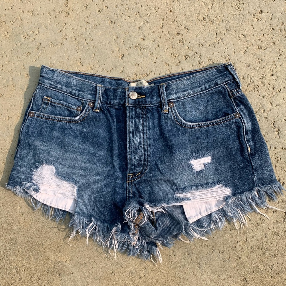 We The People Raw Hem Denim Jean Shorts